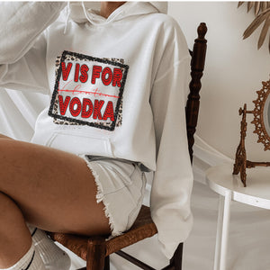 V is for Vodka Valentine Hoodie - Trendznmore