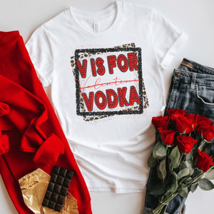 V is for Vodka Valentine T-Shirt - Trendznmore