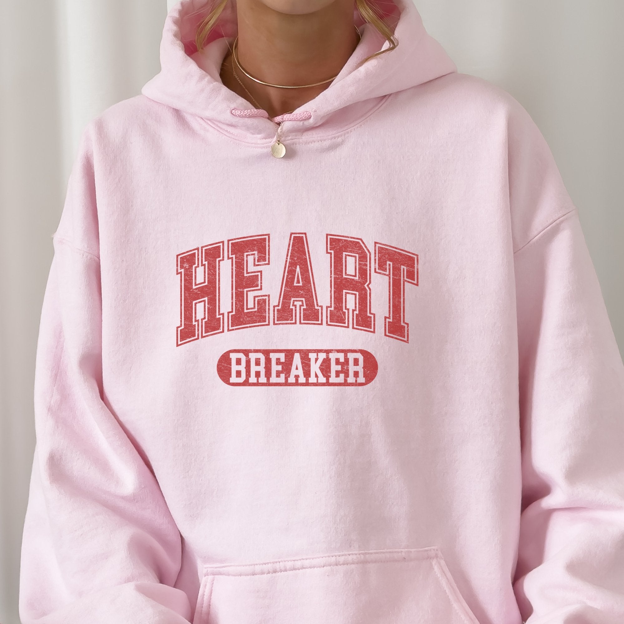 Varsity Heart Breaker Valentines Graphic Hoodie - Trendznmore
