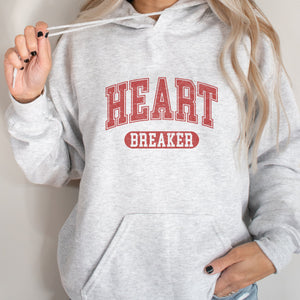 Varsity Heart Breaker Valentines Graphic Hoodie - Trendznmore