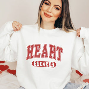 Varsity Heart Breaker Valentines Graphic Sweatshirt - Trendznmore