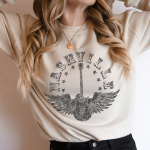 Vintage Nashville Western Graphic Crewneck Sweatshirt - Trendznmore