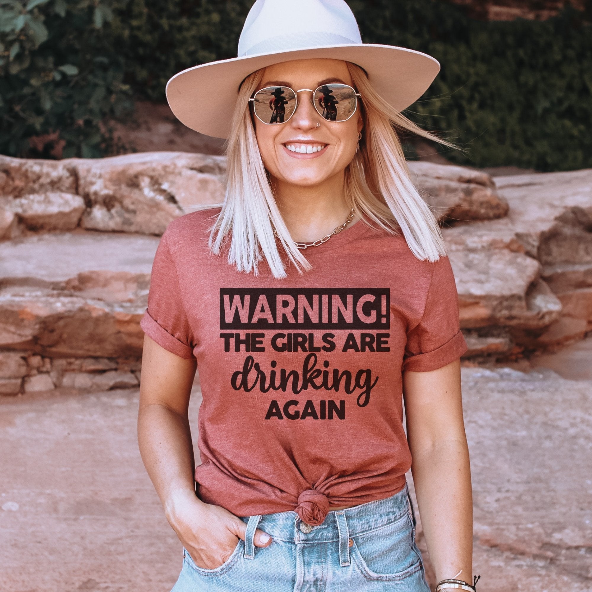 WARNING! The Girls are Drinking Again T-Shirt - Trendznmore