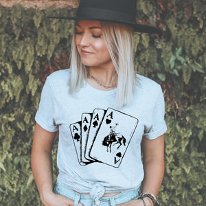 Western Aces Country Western T-Shirt - Trendznmore
