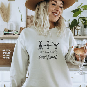 Wine Workout Crewneck Sweatshirt - Trendznmore