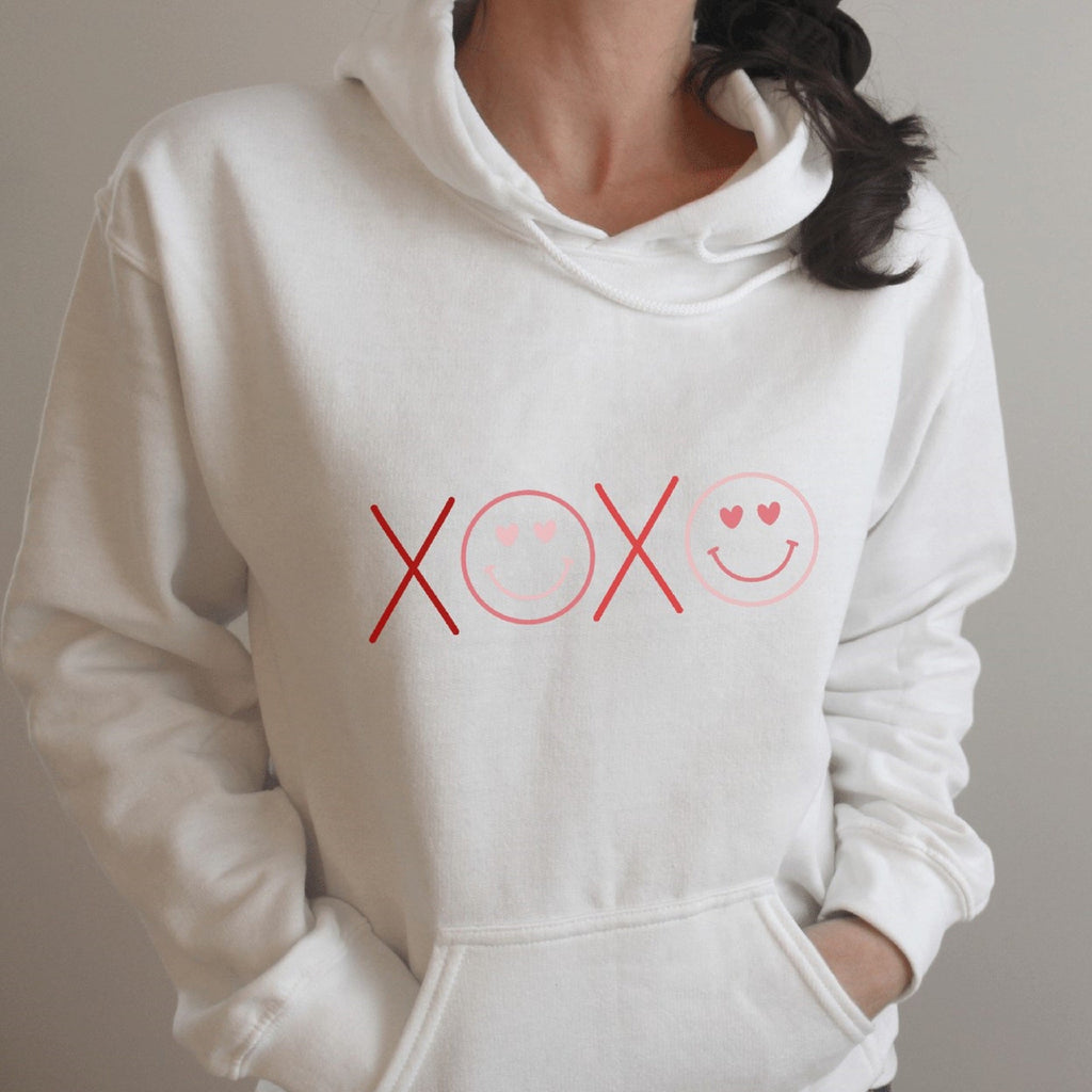 XOXO Smiley Face Valentine Hoodie - Trendznmore